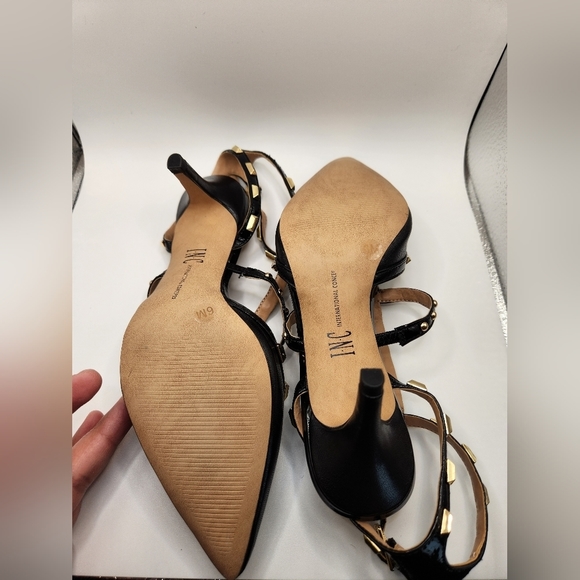 INC Carma Pointed Toe Studded Kitten Heel Pumps - Picture 4 of 7